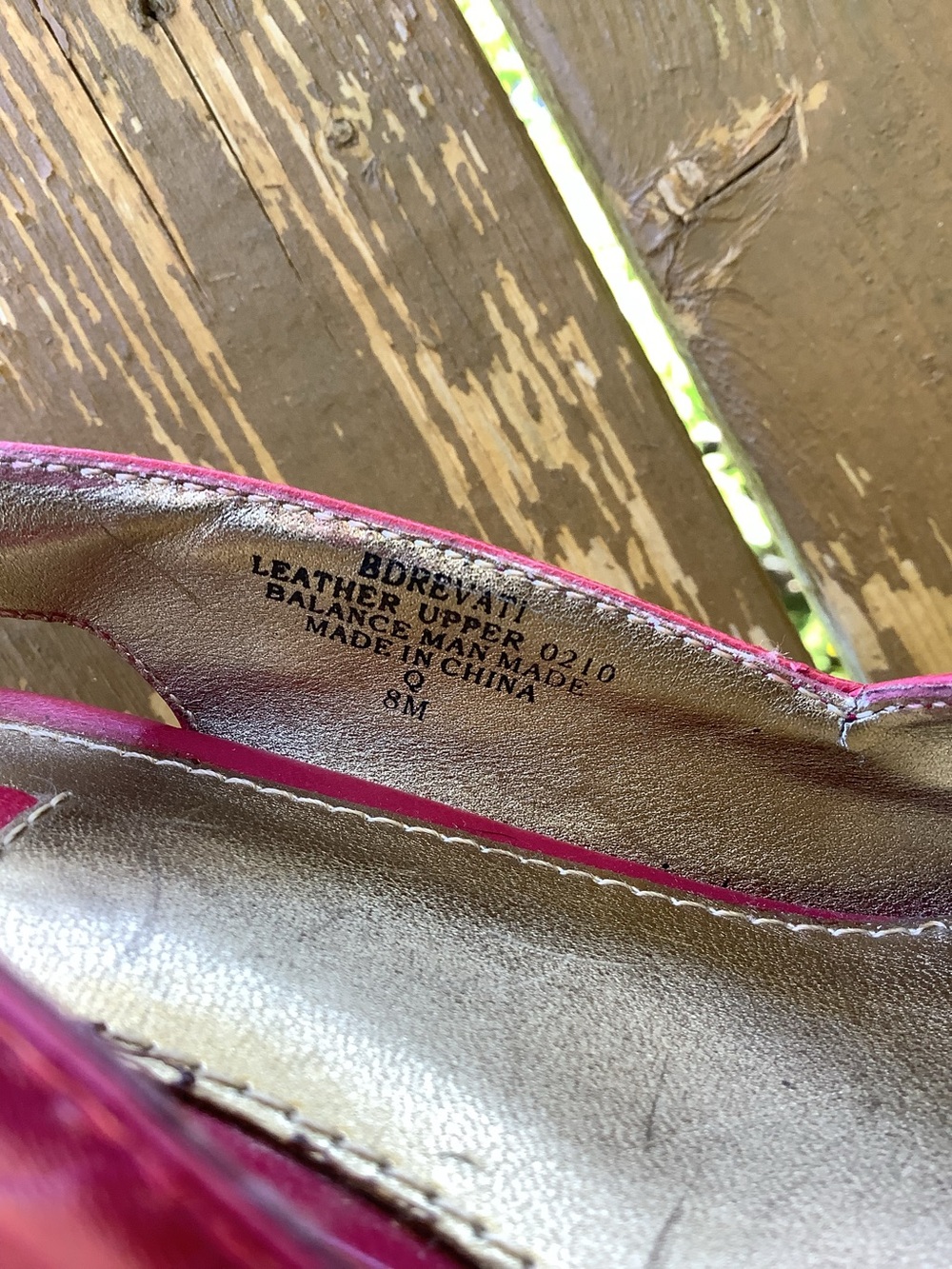 Y2K Bandolino Fuchsia Pink Leather Slingback Peep Toe Heels Size 8 - Picture 11 of 12